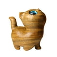 thumbnail image 1 of Estatua de gato artesanal, regalo de cumpleaños, mini figura de madera, adorno de mesa para escritorio Estilo A, 1 of 9