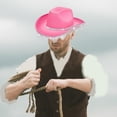 thumbnail image 3 of Sombrero de vaquero Strade Fareast Limited con borlas y diamantes de imitación rosa, 3 of 8