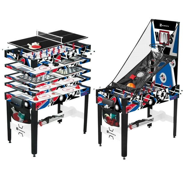 MD Sports 48" 12 In 1 Combo Game Table, Air Hockey, Knock Hockey