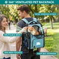 thumbnail image 5 of PetAmi Expandable Dog Cat Backpack Carrier, Airline Approved, Teal Blue, 5 of 7