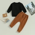 thumbnail image 4 of Fortune Ensemble d'Hiver pour Tout-Petit Garçon Grand Frère Chandail à Col Rond et Pantalon Ensemble 2 Pcs 1-6 Ans, 4 of 8