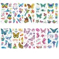 thumbnail image 1 of (Polvo Brillo Mariposa Renyi) 10 Uds. Pegatinas Tatuaje Ordinarias Polvo Brillo Mariposa Serie Naturaleza Muerta 120*68mm Pegatinas Tatuaje Corporal, 1 of 9