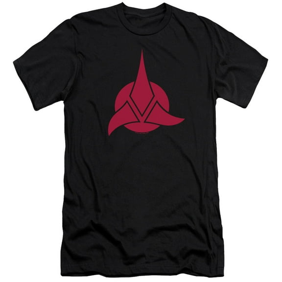 Star Trek Klingon Logo Premium Canvas Adult Slim Fit 30/1 T-Shirt Black
