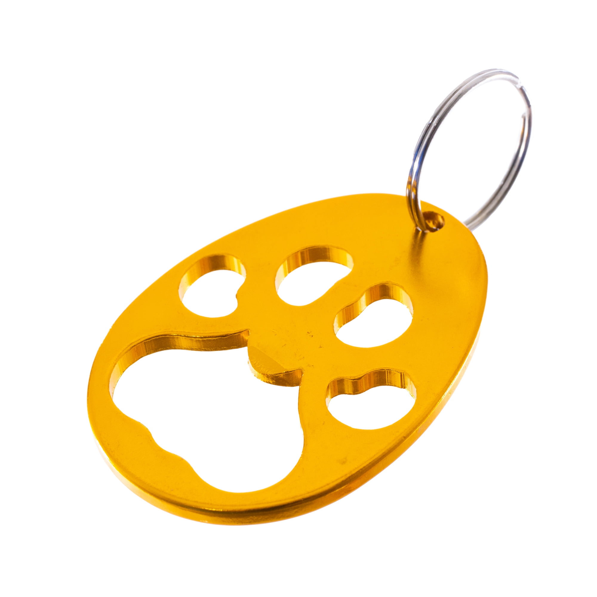 West Coast Paracord Paw Print Key Chain & Bottle Opener with Silver Split Key Ring - Many Colors and Pack Sizes Available