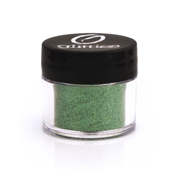 GLITTIES - Verde jade - Polvo de brillo suelto extra fino de grado cosmético (.006") ¡ para la piel! Perfecto para maquillaje, tatuajes corporales, cara, cabello, labios, jabón, loción, arte de uñas