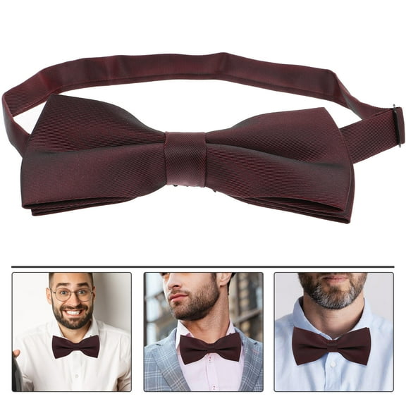 PAMINGONO Tuxedo Bow Tie Dark Red 1Set For Men Wedding Party Prom