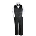 thumbnail image 4 of 6pc Formal Baby Boy Toddler Black Vest Bow Tie Suit Outfit w/ Color Vest Set S-7, 4 of 5