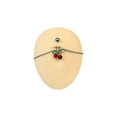 thumbnail image 3 of Belly Chain Navel Ring Surgical Steel Waist with Red Cherry CZ Non-Dangle 14G, 3 of 5