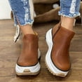 thumbnail image 4 of womens-ankle-boots-platform-round-toe-non-slip-thick-soled-side-zipper-warm-shoes-for-autumn-and-winter, 4 of 6