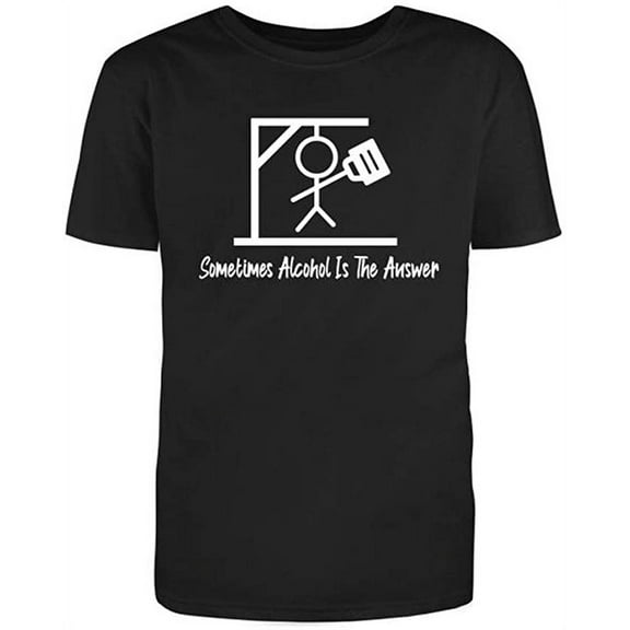 Sometimes A****** is The Answer, Novelty Funny T Shirt Black Small