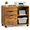 Brown, variant on 3-Drawer Rolling File Cabinet with Large Open Storage Shelves, Lateral Mobile Printer Stand for Home Office, White-Wash Finish, 30.7" L x 15.2" W
