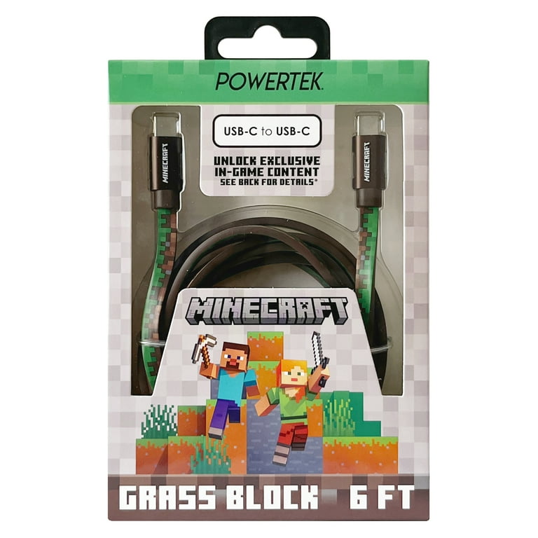 Liquipel Powertek Minecraft USB-C to USB-C - Grass Block - Walmart.com