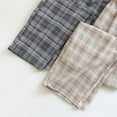 thumbnail image 6 of USNSM Plaid Pajamas Pants for Men Loose Elastic Waistband Drawstring Casual Soft Sleepwear Pjs Bottom with Pockets Brown L, 6 of 6