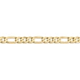 thumbnail image 3 of 14K Yellow Gold 7mm Flat Figaro Chain (26 X 7) Made In South Africa ffl180-26, 3 of 5