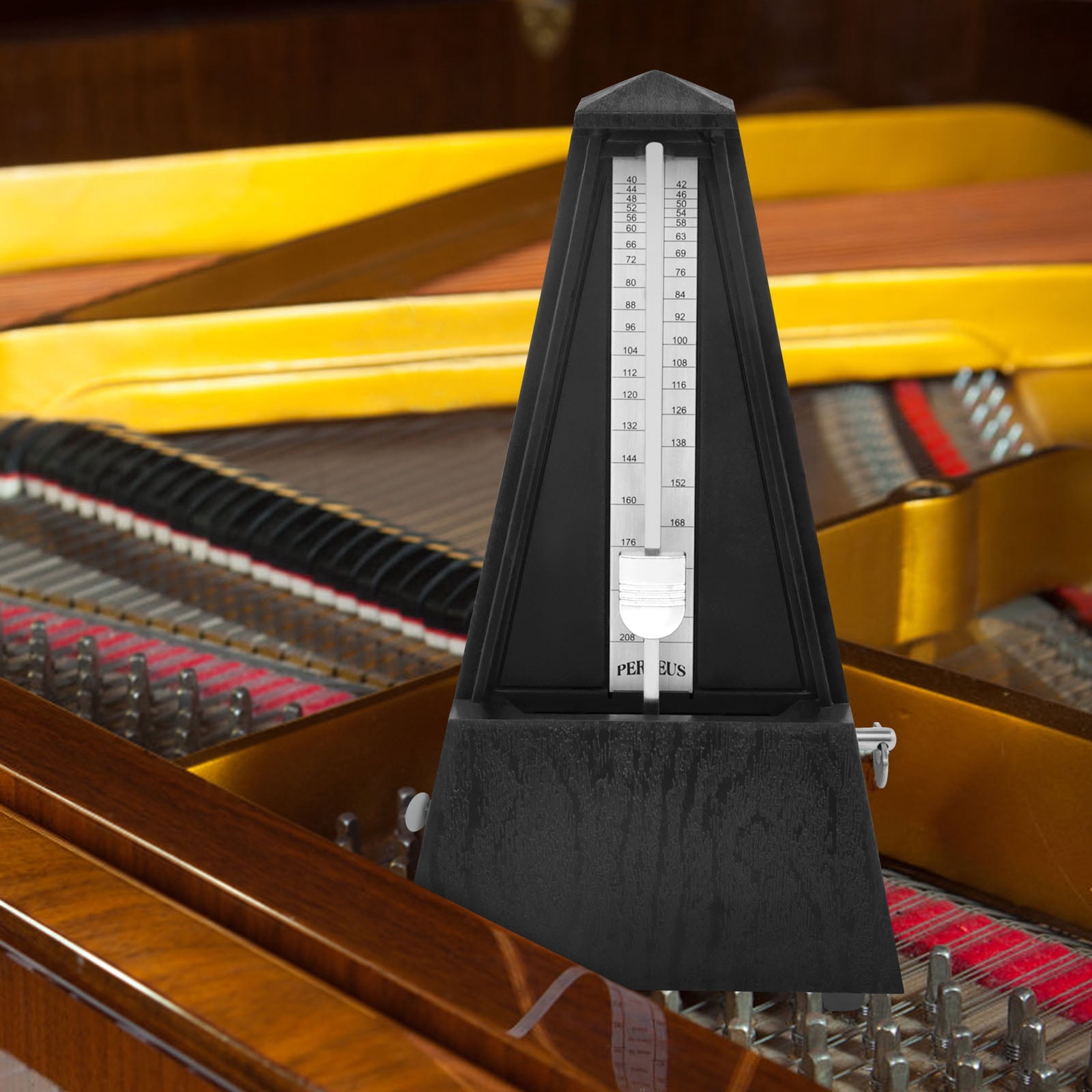 Thren Mechanical Metronome Pyramid Rhythm Keeper 5 Beat Mechanical Beat Marker Clockwork Noise Reduction Beat Indicator Precision Clarity Mechanical Tempo Device for Lovers