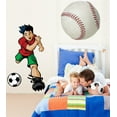 thumbnail image 2 of Wallhogs Winn Soccer Boy Cutout Wall Decal, 2 of 2