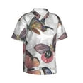 thumbnail image 2 of Balery Vintage Butterflies Print Men's Hawaiian Shirts Short Sleeve Beach Shirt Relaxed Fit Vacation Button Down Shirts-3X-Large, 2 of 9