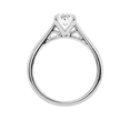 thumbnail image 3 of Unique Moments 1 ct Solitaire 4-Prong Lab Grown Oval-Cut Diamond Engagement Ring 14K White Gold, 3 of 7