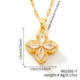 thumbnail image 2 of Sunflower Necklaces for Women,14K Gold Plated/White gold spinning crystal necklace Cubic Zirconia Diamond Pendant Necklace for Women,gift for mother, 2 of 7