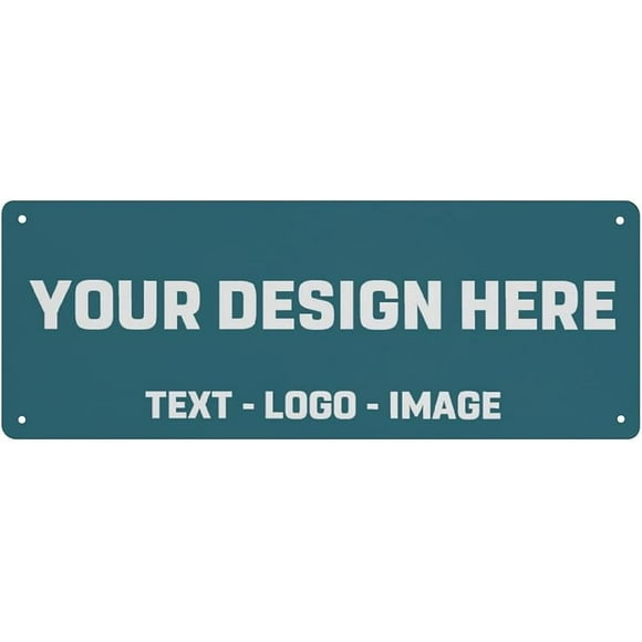 Personalized Custom Metal Signs, Customize Your Own Street Signs Road Signs, Waterproof Signs with Photo Picture Text Logo for Home, Garden, Office Buildings, 16"x4"