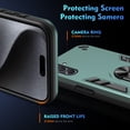 thumbnail image 7 of Phone Case for Samsung Galaxy A55 Hybrid Case with Ring Kickstand, Heavy Duty Protection Armor Case with Comfortable Grip Support Magnetic Car Mount for Samsung Galaxy A55 - Darkgreen, 7 of 7