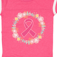 thumbnail image 4 of Inktastic Breast Cancer Pink Ribbon Awareness Wreath Girls Baby Bodysuit, 4 of 5