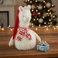 thumbnail image 3 of Northlight Llama with Scarf and Santa Hat Christmas Figurine - 17.75" - Cream and Red, 3 of 3
