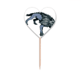 thumbnail image 1 of Scared Cheetah Animal Art Grain Toothpick Flags Heart Lable Cupcake Picks, 1 of 3