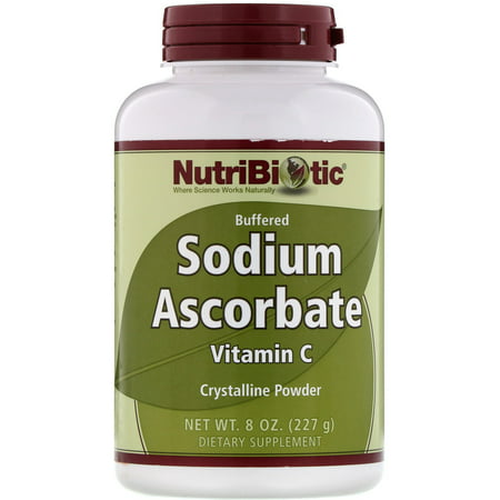 NutriBiotic  Buffered Sodium Ascorbate  Vitamin C  Crystalline Powder  8 oz  227 (Best Sodium Ascorbate Brands)
