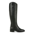 thumbnail image 3 of SAM EDELMAN Womens Black Goring Pull Tab Button Detail Asymmetrical Cushioned Drina Almond Toe Block Heel Zip-Up Leather Riding Boot 9.5 M, 3 of 4