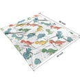 thumbnail image 2 of White Cartoon Dinosaurs Pattern Blanket,Comfortable Soft Lamb Wool Throw Blanket,All Season,Warm Lightweight Blankets for Sofa Bed Couch Living Room Chair,50"x60", 2 of 4