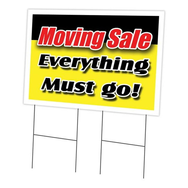 SignMission C-2436 Moving Sale Everything 24 x 36 in. Moving Sale Everything Yard Sign & Stake