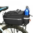 thumbnail image 1 of Bike Rack Bag  Bike Rear Seat Bag  8L Insulated Bike Trunk Cooler Bag  Bike Rear Rack Cargo Bag Pannier Bag with Double Zipper Multi Pocket Shoulder Strap（Gray）, 1 of 8