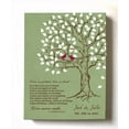 thumbnail image 1 of MuralMax Personalized Anniversary Family Tree Artwork - Love is Patient Love Is Kind Bible Verse - Unique Wedding & Housewarming Canvas Wall Decor Gifts - Color Green # 1 - Size 16 x 20, 1 of 6
