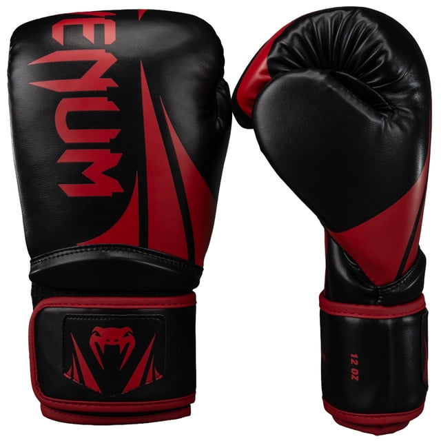 Guantes de boxeo Venum Challenger 2.5 negro/rojo 283 g