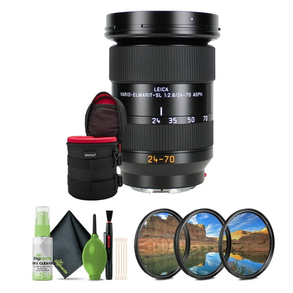Leica Vario-Elmarit-SL 24-70mm F/2.8 ASPH. Lens   Professional 3 Pc Filter Kit 82mm   Cleaning kit   Lens Case