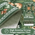thumbnail image 3 of Findosom 2'x6' Washable Runner Rug for Hallway,Non Slip Floral Laundry Runner Rugs,Low Pile Faux Wool Floor Mat Stain Resistant Carpet Runner Rug for Bedroom Kitchen Living Room Entrance,Green, 3 of 8