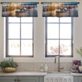 thumbnail image 4 of LALILO Kitchen Curtain Valance Bohemian Dream American Aztec Rod Pocket Window Curtain 52"x 18" Set of 2, 4 of 7