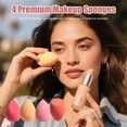 thumbnail image 4 of Set de esponjas de maquillaje BS-MALL con brocha kabuki de diamante, 14 unidades, 4 of 7