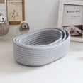 thumbnail image 4 of Small Woven Baskets, Empty Tiny Storage Baskets, Mini Cotton Rope Baskets, Oval Decorative Hampers, Storage Bins for Toys, Empty Gift Basket for Baby Nursery, 4 of 8