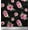 Black, variant on Soimoi White polyester Crepe Fabric Ranunculus & Chrysanthemum Floral Fabric Prints By Yard 42 Inch Wide