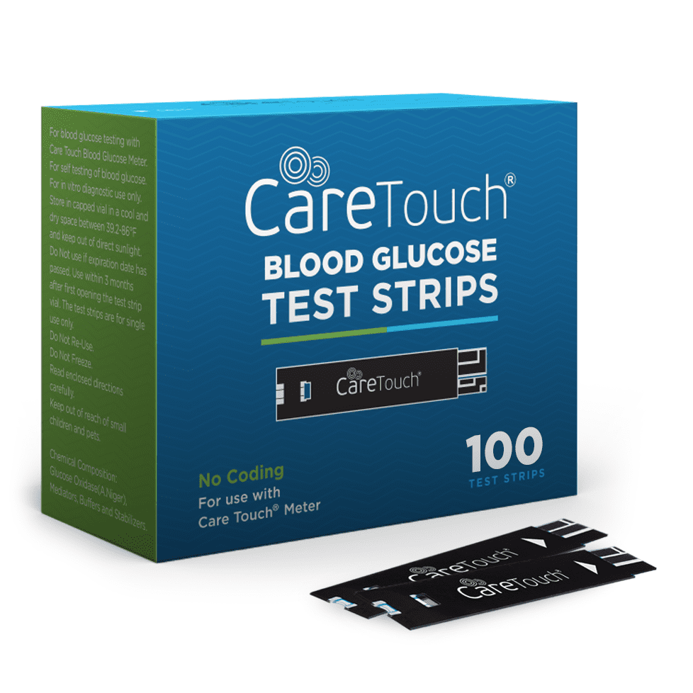 Care Touch Blood Glucose Test Strips 100 Count For Use With Care Touch Monitor Walmart Com Walmart Com