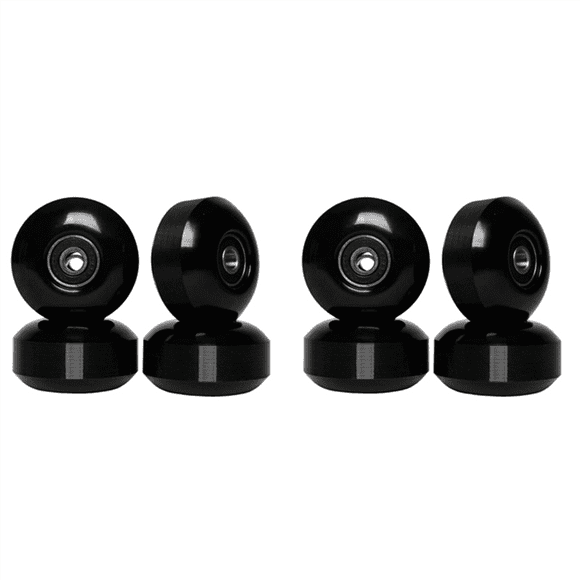 Skateboard Wheels with Bearings 52X30mm Street PU Wheels Skateboard Parts Cruiser Longboard Wheels (Set of 8) Black