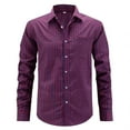 thumbnail image 2 of Txeol Men's Slim Fit Long Sleeve Button Down Shirt Business Casual Dress Shirts with Pocket Plaid Tops Christmas Gifts,Red,XXXL, 2 of 6