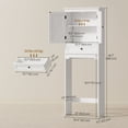 thumbnail image 3 of HOMCOM Over Toilet Storage Cabinet with Drawer Bathroom Space Saver White, 3 of 10