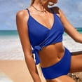 thumbnail image 4 of Conjunto de bikini con estilo para mujer, traje de baño de dos piezas con relleno sólido, ropa de playa OAVQHLG3B Store  lin121212, 4 of 4