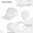 thumbnail image 4 of 10 PCS Sublimation Blank Trucker Hats, Comfortable Polyester Mesh Trucker Hats, Unisex Mesh Baseball Snapback Caps, Summer Mesh Caps for Men Women, 4 of 7