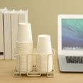 thumbnail image 2 of Paper Cup Storage Rack Heavy Duty Cup Holder Metal Paper Cup Holder Modern Single/double Slot Solid Countertop Organizer, 2 of 5