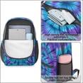 thumbnail image 4 of Blue and Purple Tie Dye Pattern 17" School Backpacks for Teens,Waterproof Oxford Fabric,S-Shape Padded Straps for School,Travel,Hiking,Camping, 4 of 6