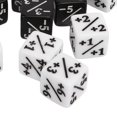 thumbnail image 4 of 20Pcs 16mm Positive and Negative Dice Black White 4 Sided Dice Counter for Math Teaching, 4 of 4
